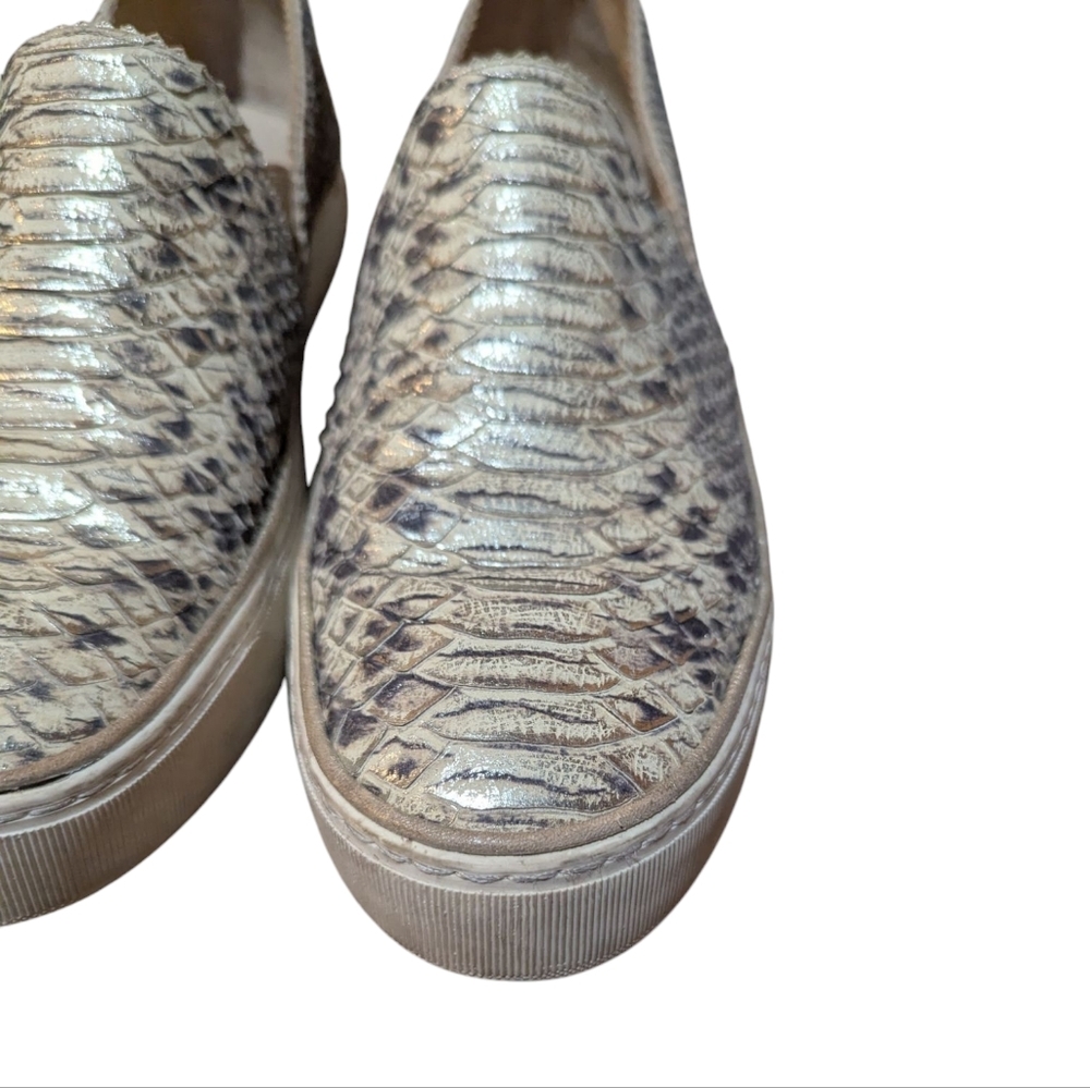 Stuart Weitzman Snake Print Slip-On Sneaker 8 Ani… - image 2
